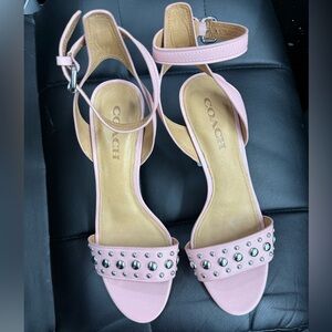 NWOT Coach Pink Paige Studded Heel